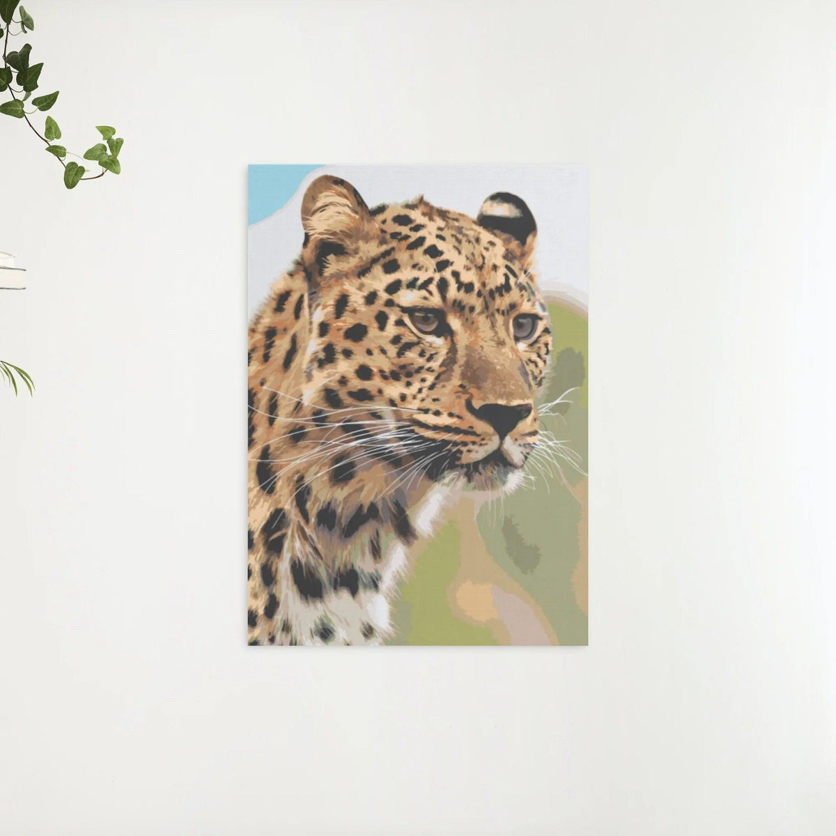 Diamantmalerei – Der Blick eines Leoparden auf die Jagd – SEOS®
