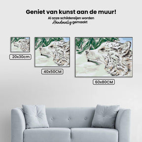 Diamantmalerei - Hund im Schnee - SEOS®