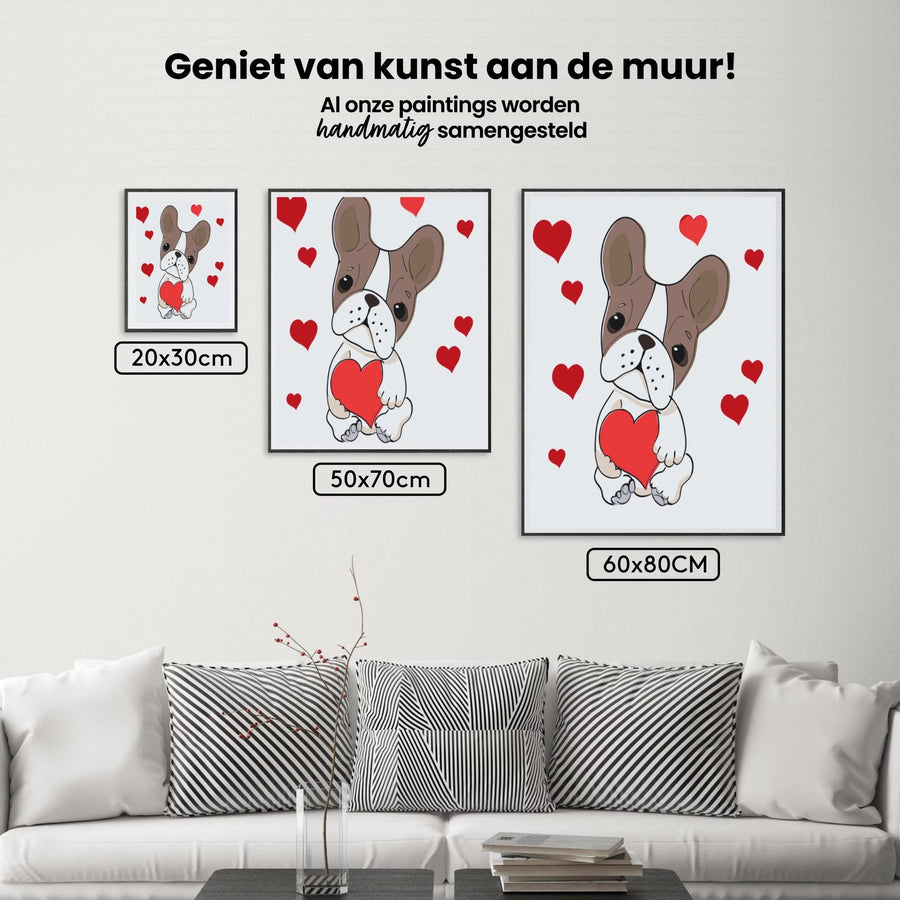 Diamond Painting - Hund mit Herzen - SEOS®