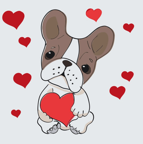 Diamond Painting - Hund mit Herzen - SEOS®