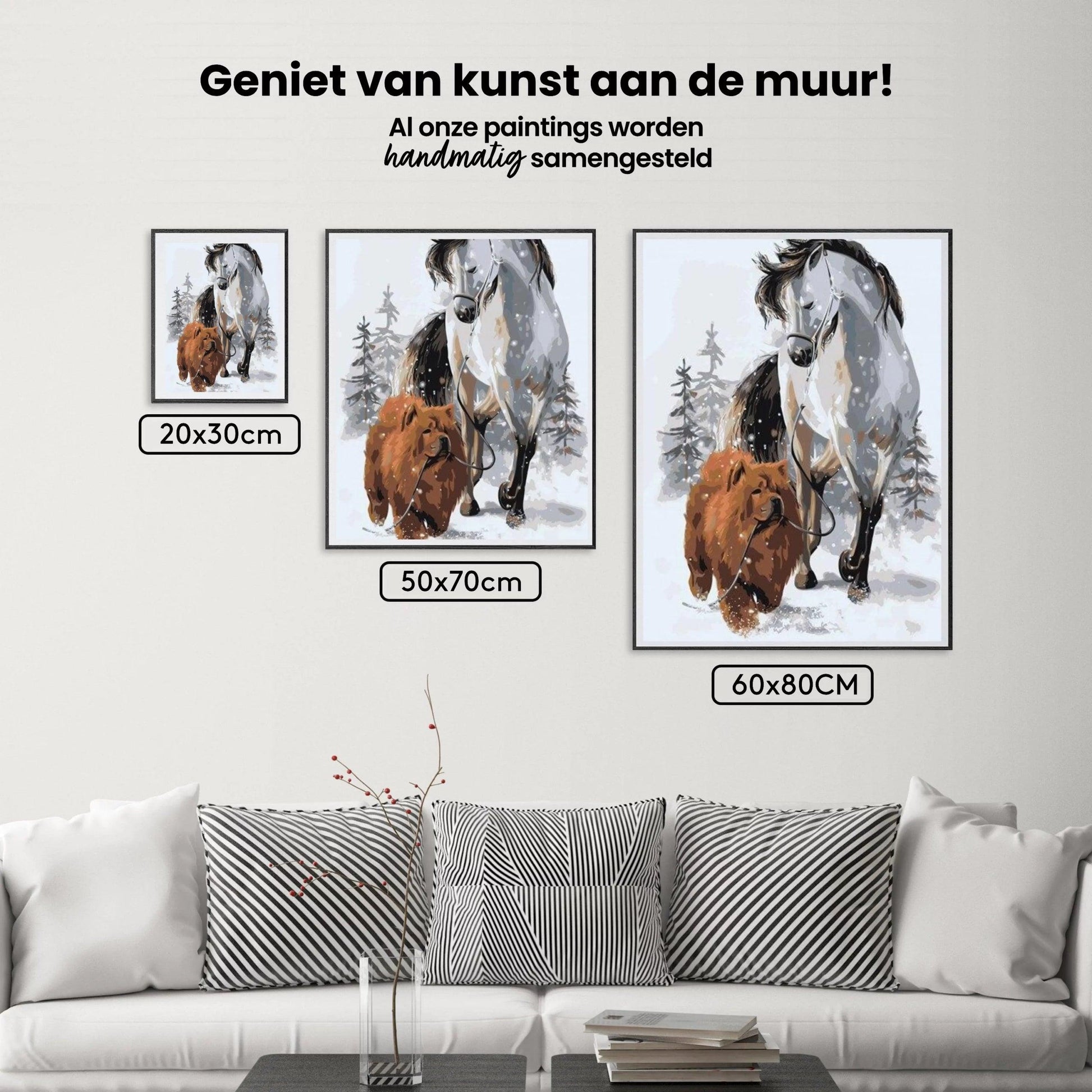 Diamond Painting - Hund mit Pferd - SEOS®
