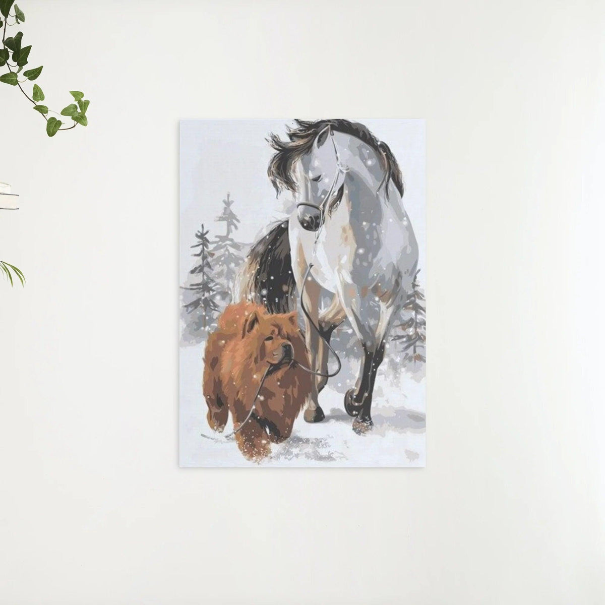 Diamond Painting - Hund mit Pferd - SEOS®