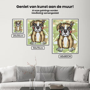 Diamond Painting - Hund mit rosa Wangen - SEOS®