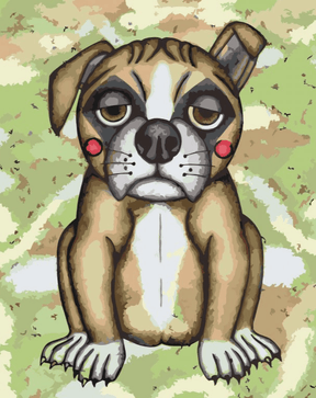 Diamond Painting - Hund mit rosa Wangen - SEOS®