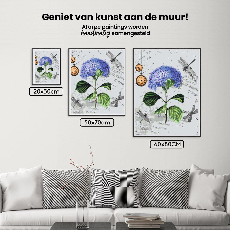 Diamantmalerei – Hortensien und Libellen – SEOS®