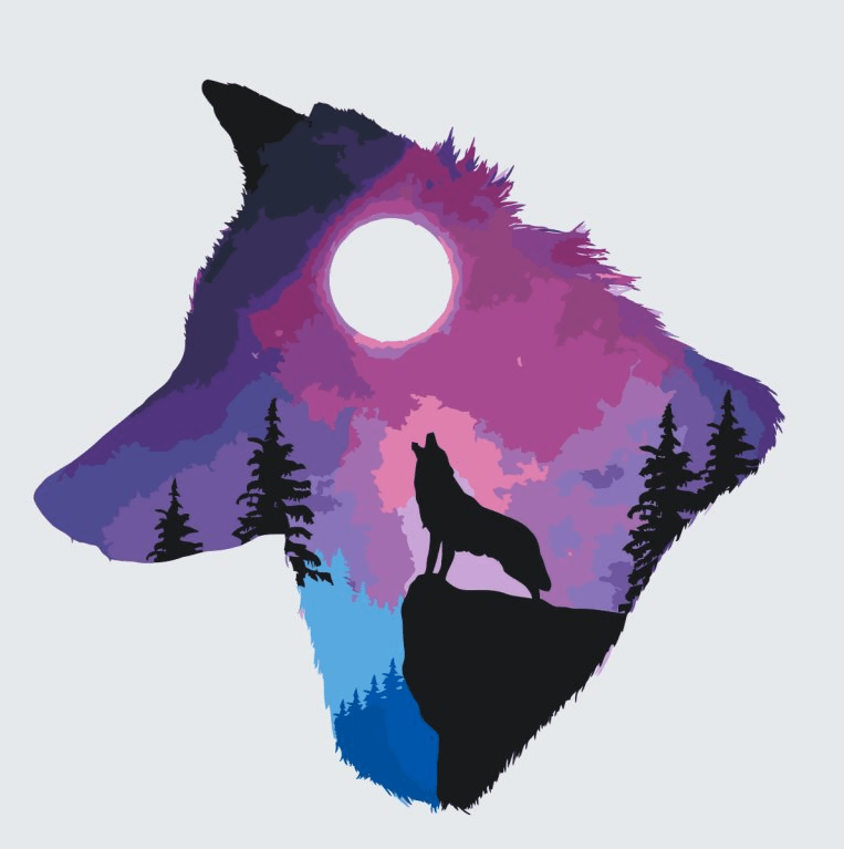 Diamantmalerei - Heulender Wolf - SEOS®
