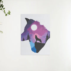 Diamantmalerei - Heulender Wolf - SEOS®