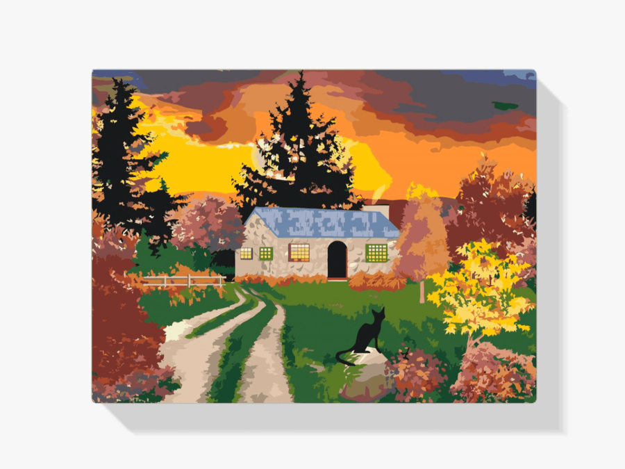 Diamantmalerei - Haus in der Natur - SEOS Shop ®