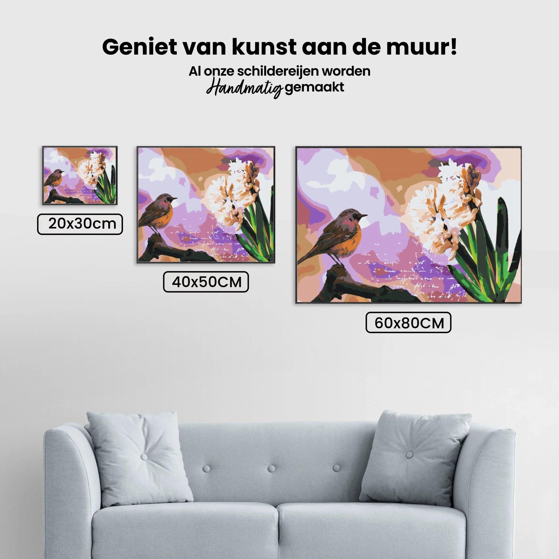Diamantmalerei – Hyazinthe und Vogel – SEOS®