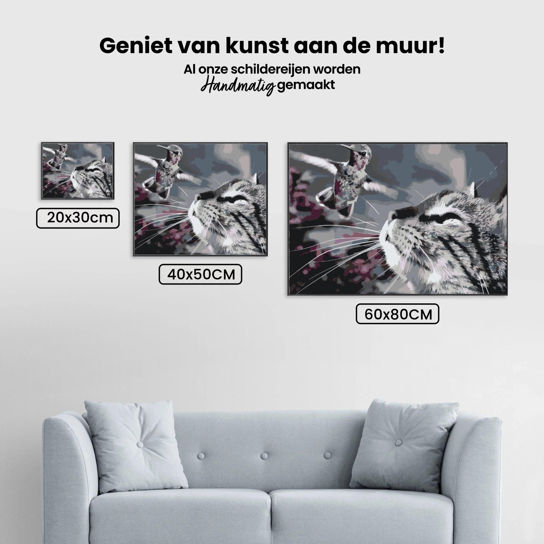 Diamantmalerei – Katze und Vogel – SEOS®