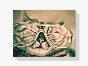 Diamantmalerei - Katze mit Brille - SEOS®