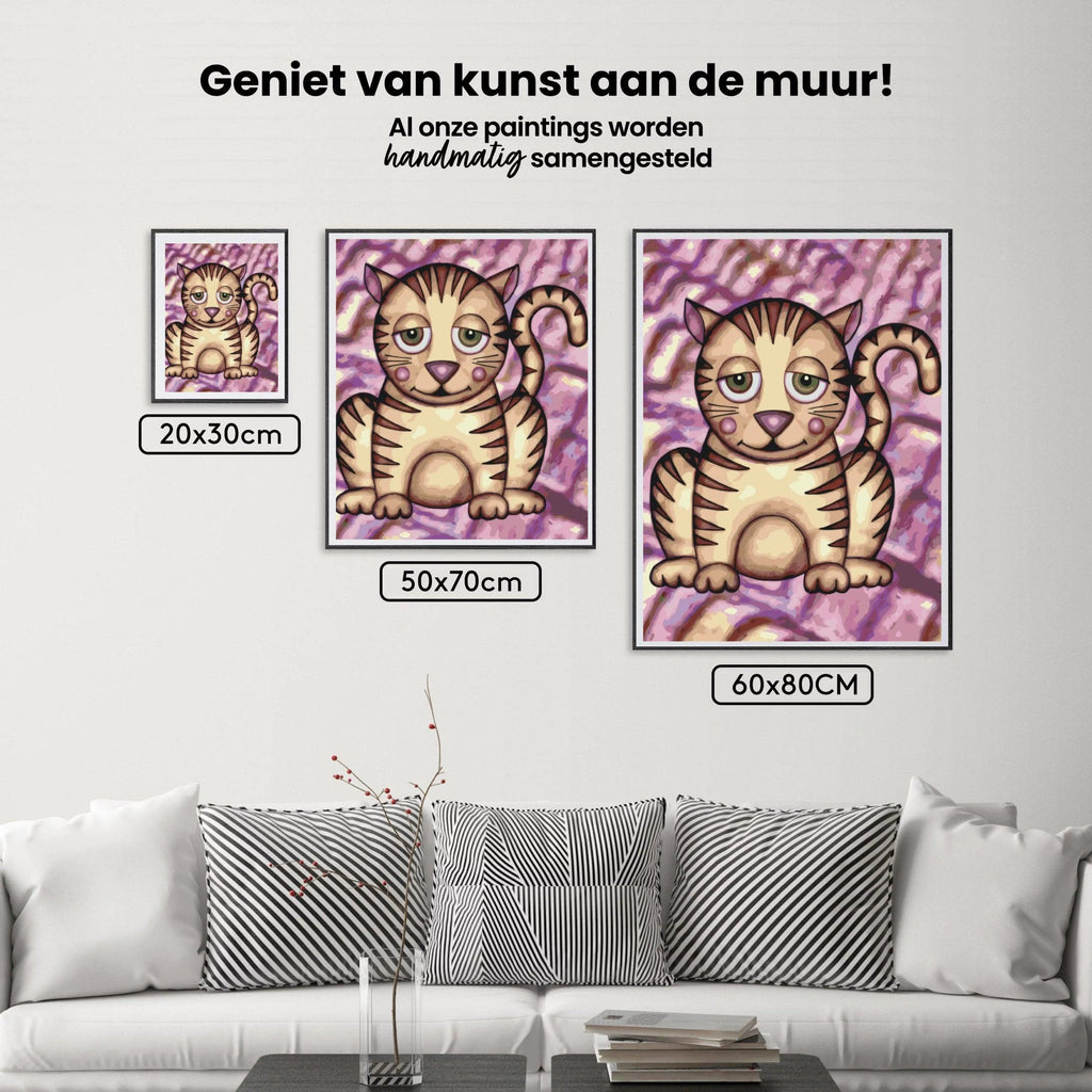 Diamond Painting - Katze mit lila Wangen - SEOS®
