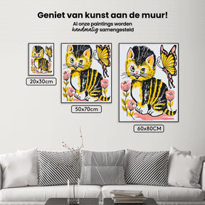 Diamond Painting - Katze mit Schmetterling - SEOS®