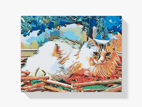 Diamantmalerei - Katze unter dem Baum - SEOS®