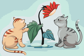 Diamantmalerei – Katzen und Blumen – SEOS®