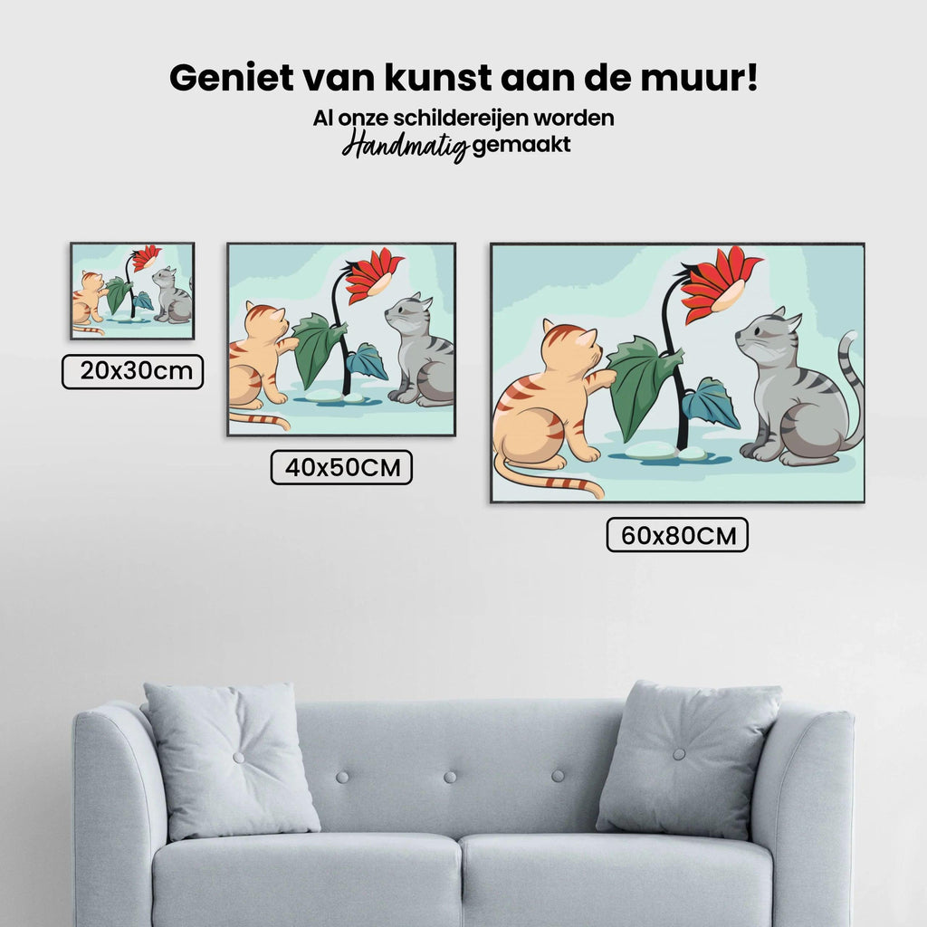 Diamantmalerei – Katzen und Blumen – SEOS®