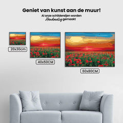 Diamantmalerei - Mohnfeld bei Sonnenuntergang - SEOS Shop ®