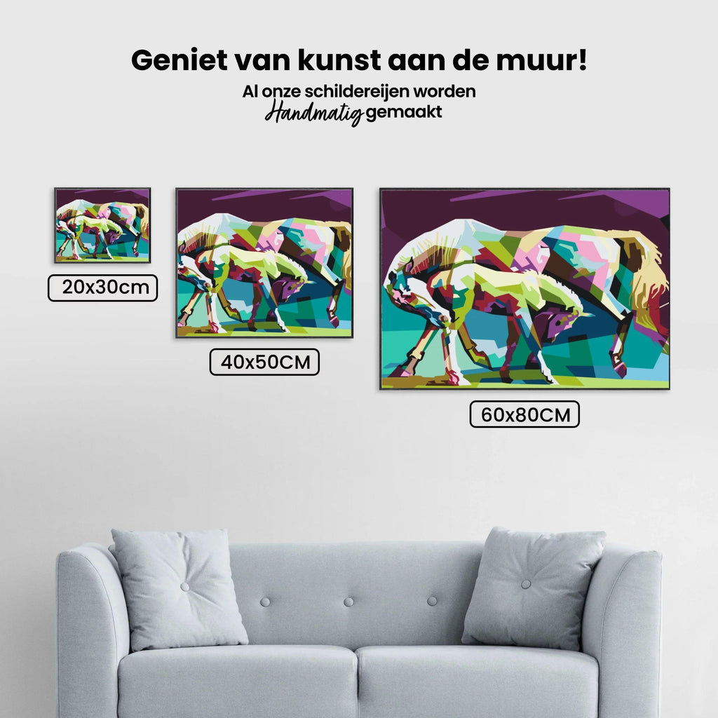 Diamantmalerei - Bunte Pferde - SEOS®