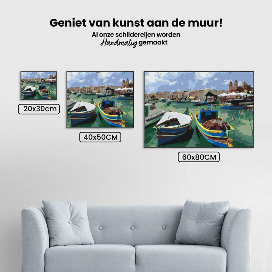 Diamantmalerei - Bunte Fischerboote - SEOS Shop ®