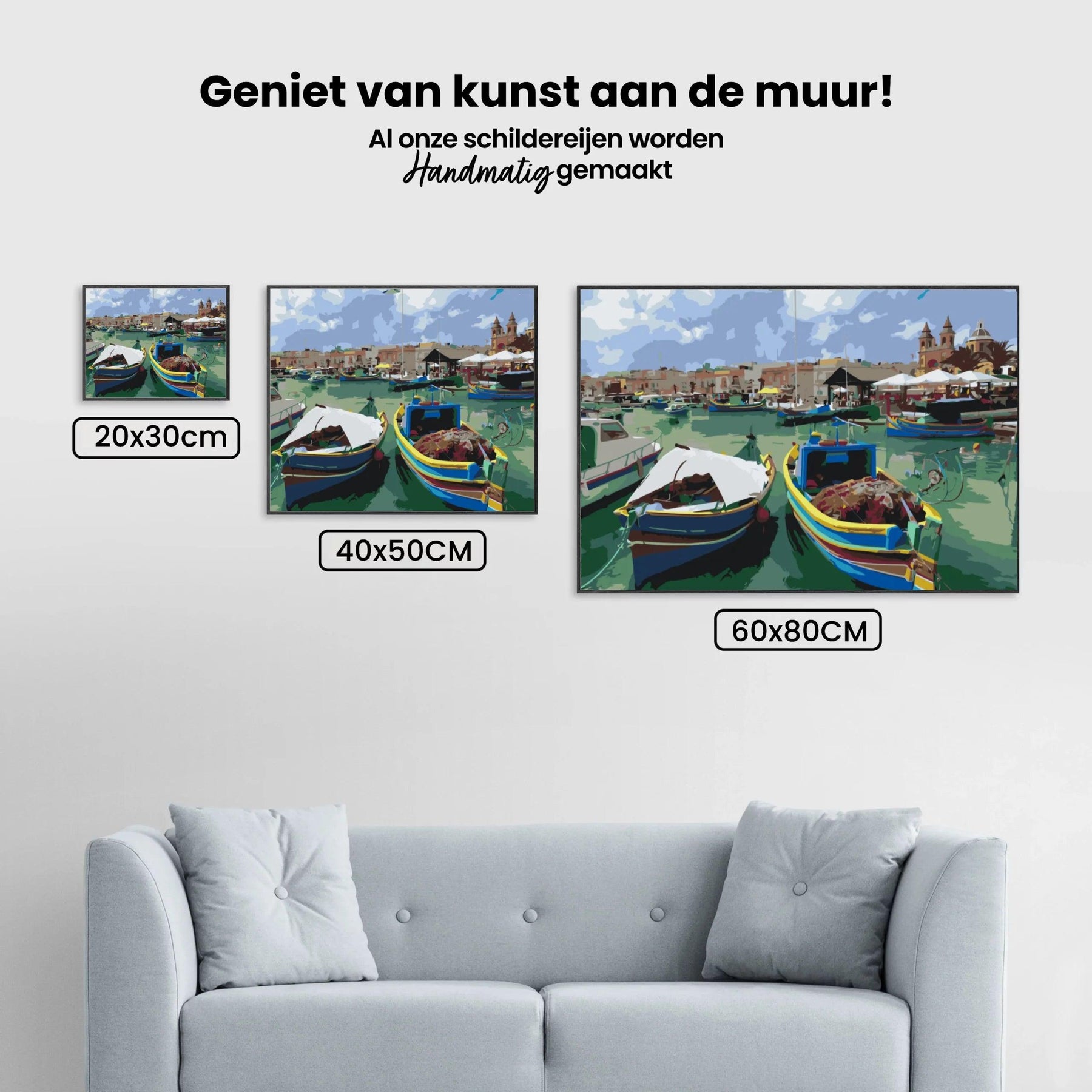 Diamantmalerei - Bunte Fischerboote - SEOS Shop ®
