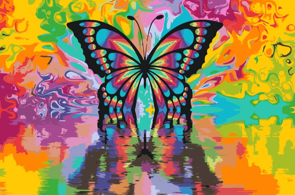 Diamantmalerei – Bunter Schmetterling – SEOS®