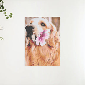 Diamond Painting - Labrador mit Blume - SEOS®