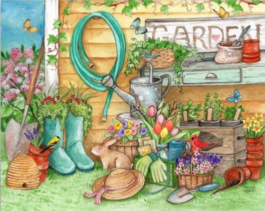 Diamantmalerei - Frühlingsgartenarbeit - SEOS Shop ®