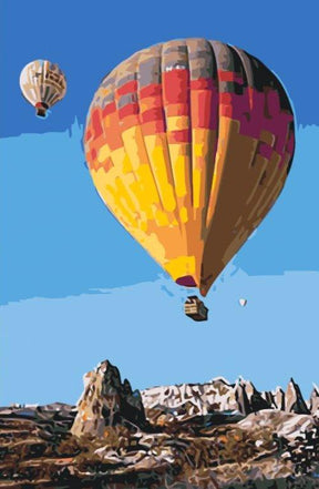 Diamond Painting - Heißluftballons in den Bergen - SEOS Shop ®