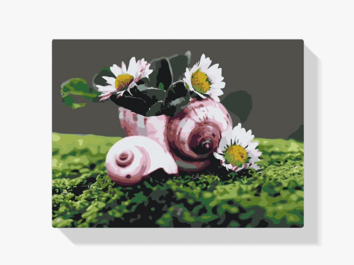 Diamantmalerei - Gänseblümchen in der Muschel - SEOS Shop ®
