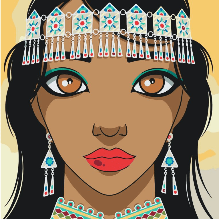 Diamantmalerei - Schöne Indianerin - SEOS Shop ®