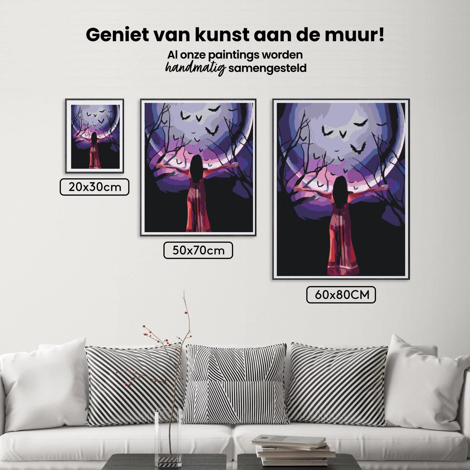 Diamantmalerei - Geheimnisvolle Frau unter dem Vollmond - SEOS Shop ®