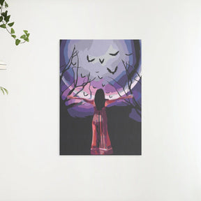 Diamantmalerei - Geheimnisvolle Frau unter dem Vollmond - SEOS Shop ®