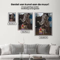 Diamantmalerei – Elefant und Maus spielen Schach – SEOS®