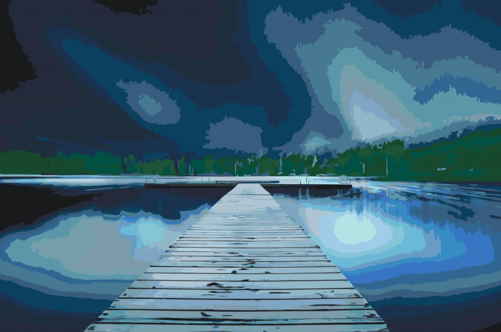 Diamantmalerei - Pier bei Nacht - SEOS Shop ®