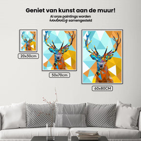 Diamantmalerei - Polygon-Hirschkopf 1 - SEOS®