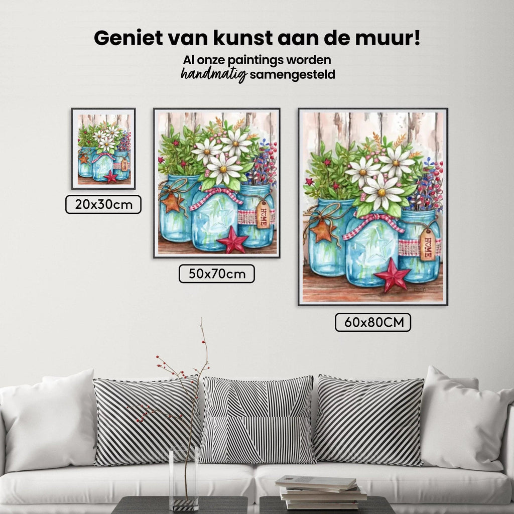 Diamond Painting - Töpfe mit Blumen und Sternen - SEOS Shop ®