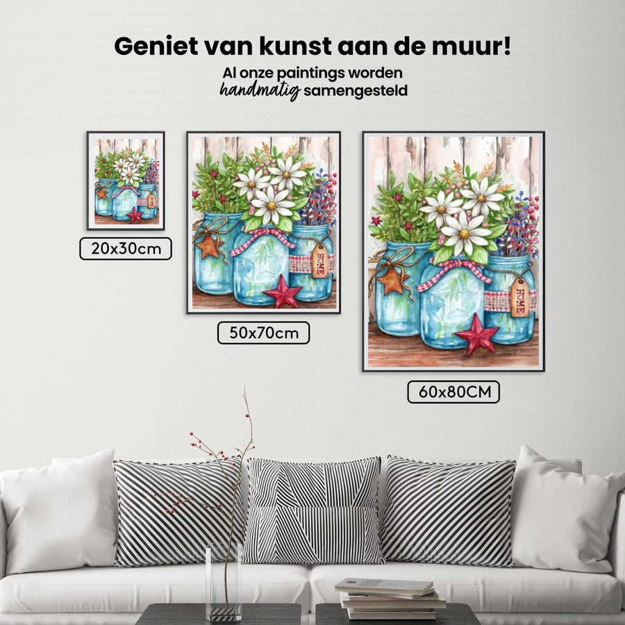 Diamond Painting - Töpfe mit Blumen und Sternen - SEOS Shop ®