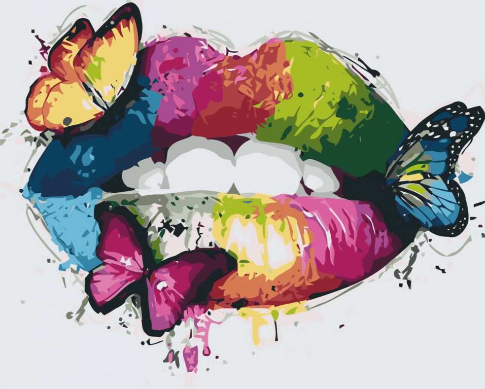 Diamantmalerei - Regenbogenlippen - SEOS Shop ®