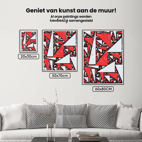 Diamantmalerei - Rote und weiße Dreiecke - SEOS Shop ®