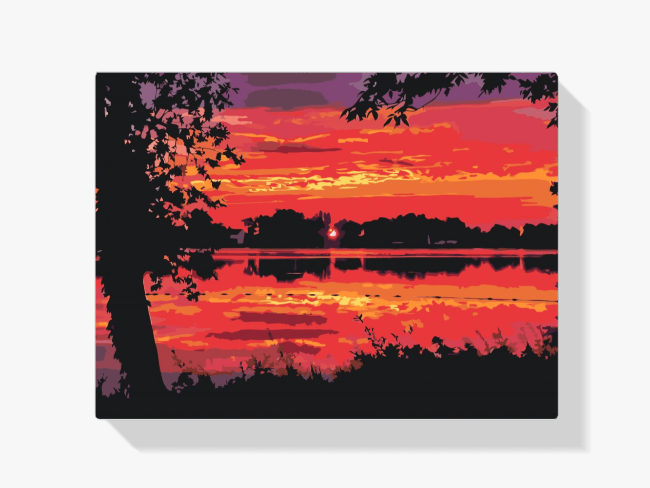 Diamantmalerei - Roter Sonnenuntergang - SEOS Shop ®