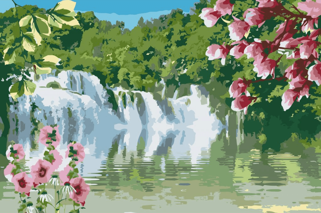 Diamantmalerei - Märchenhafter Wasserfall - SEOS Shop ®