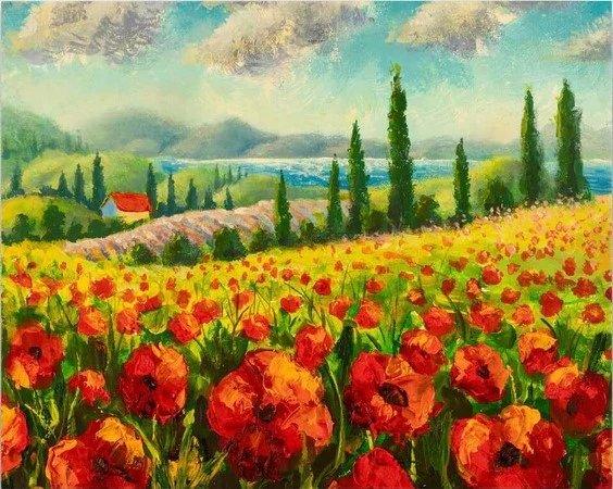 Diamantmalerei - Toskana-Landschaft - SEOS Shop ®