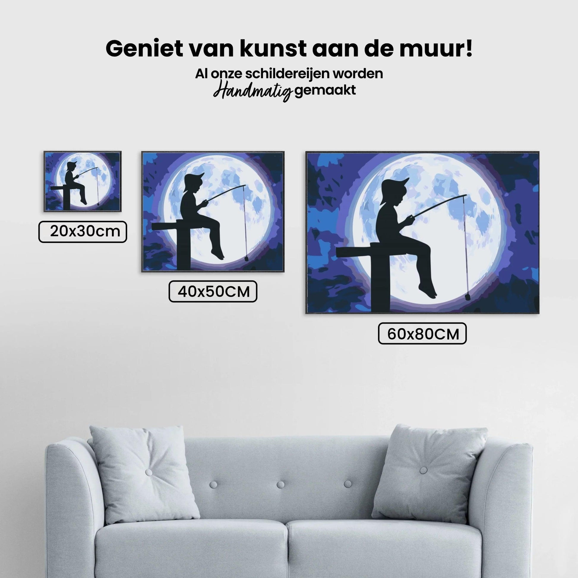 Diamantmalerei - Fische unter dem Vollmond - SEOS Shop ®