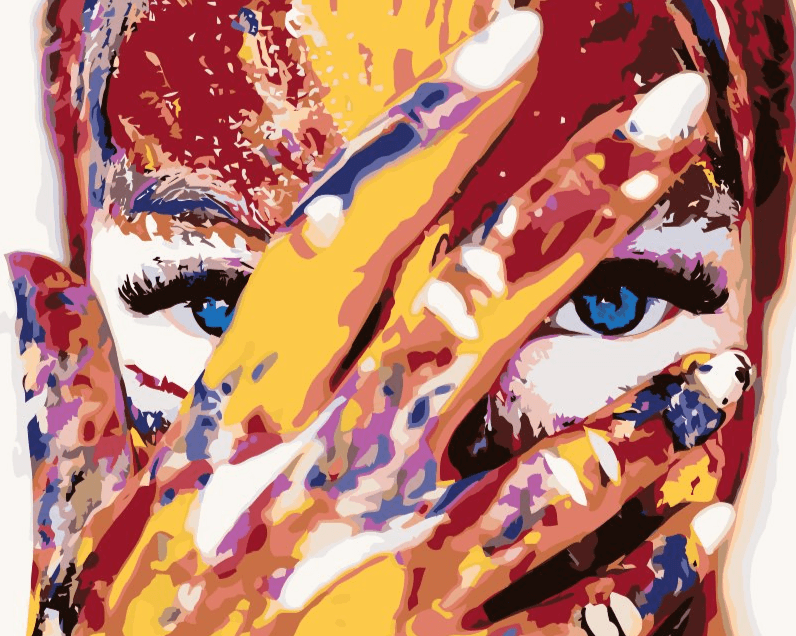 Diamantmalerei - Frau mit blauen Augen - SEOS Shop ®
