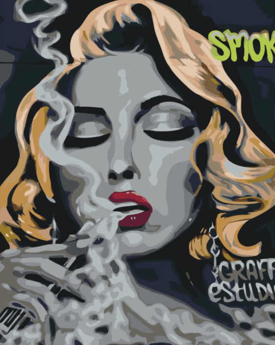 Diamond Painting - Frau mit Zigarette - SEOS Shop ®