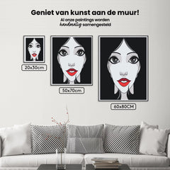 Diamantmalerei - Frau mit roten Lippen - SEOS Shop ®