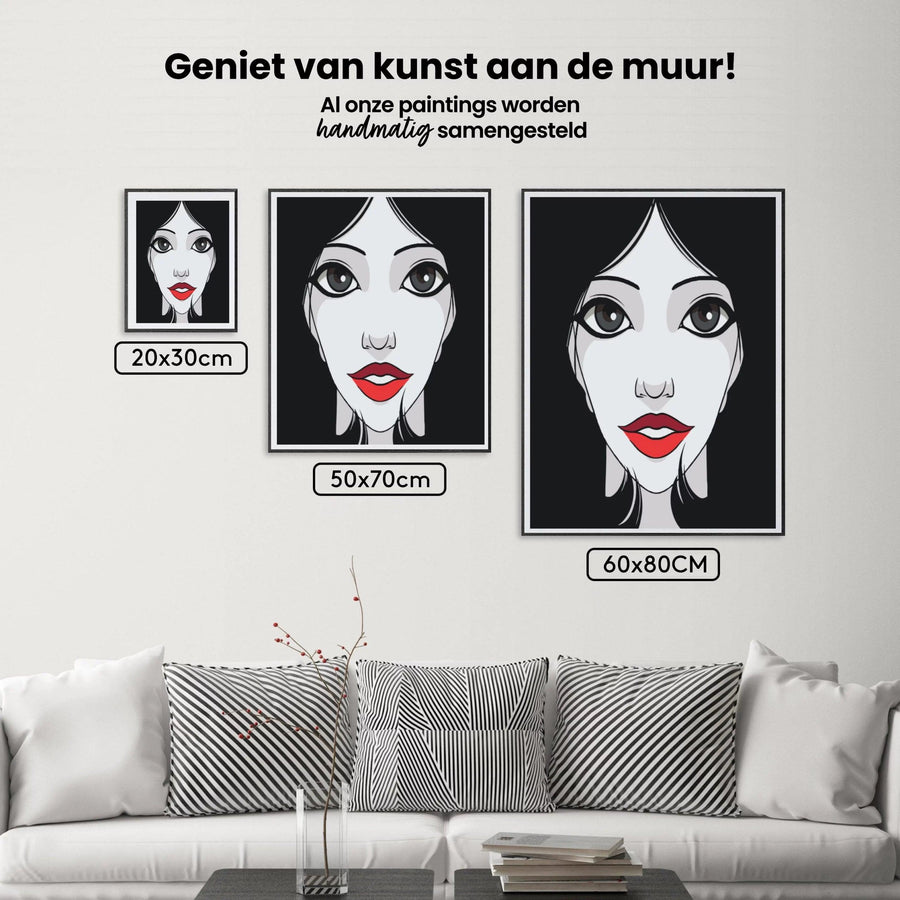 Diamantmalerei - Frau mit roten Lippen - SEOS Shop ®