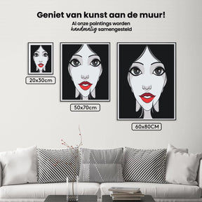 Diamantmalerei - Frau mit roten Lippen - SEOS Shop ®