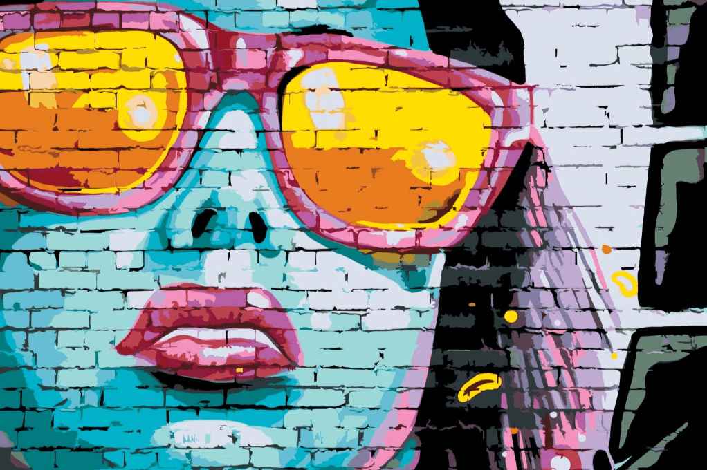 Diamond Painting - Frau mit rosaroter Brille - SEOS Shop ®