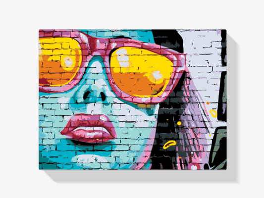 Diamond Painting - Frau mit rosaroter Brille - SEOS Shop ®